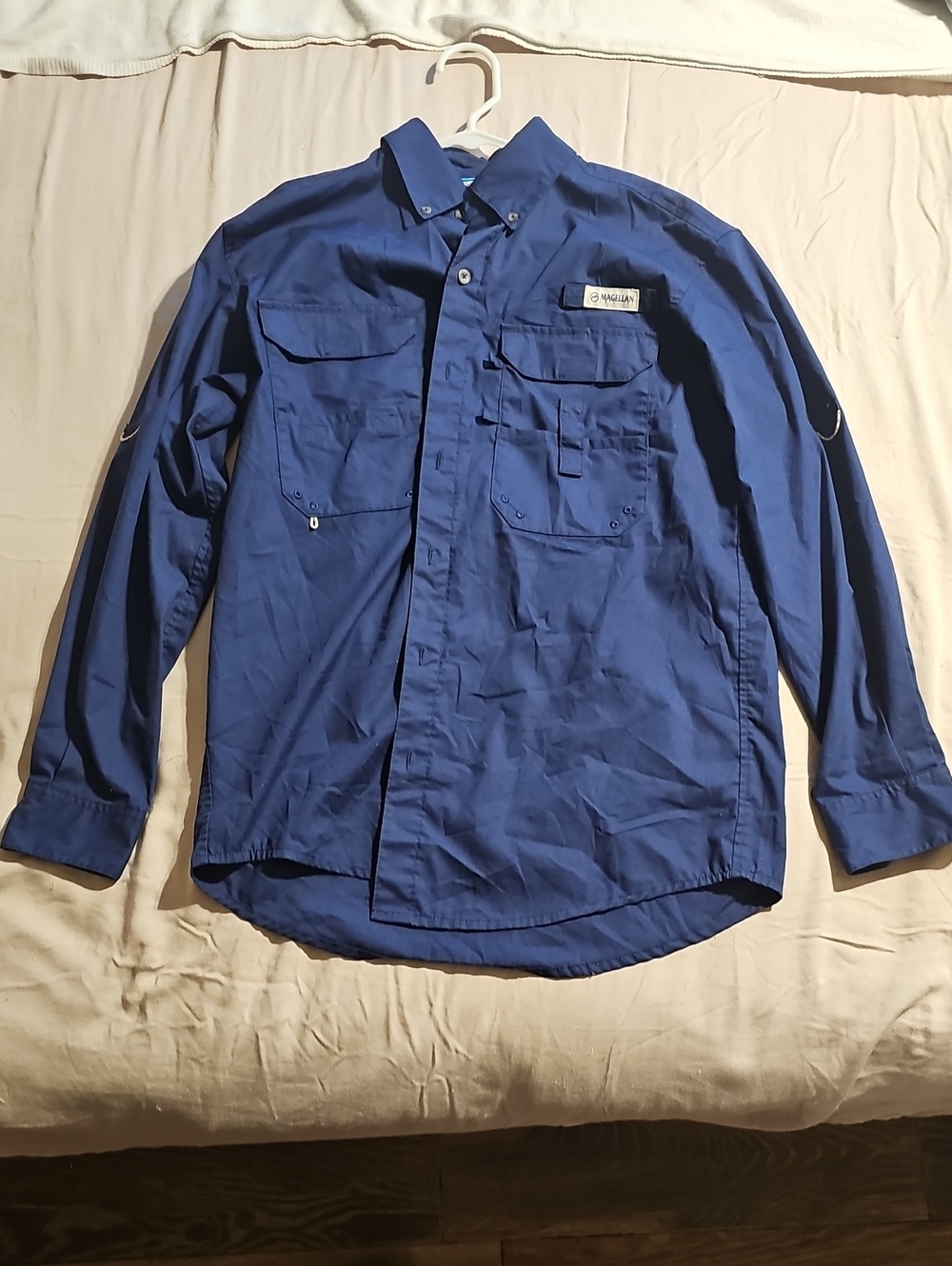 Columbia Men's Long-Sleeve Button-Down Shirt in Royal Blue
